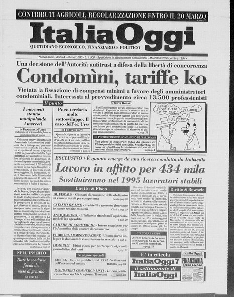 Italia oggi : quotidiano di economia finanza e politica